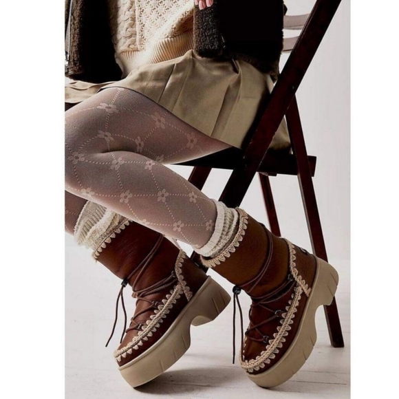 Free People MOU Lunar Landing Snow Platform Boots Size/38 - Picture 1 of 10